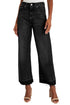 Raw Hem High Waist Straight Leg Loose Jeans